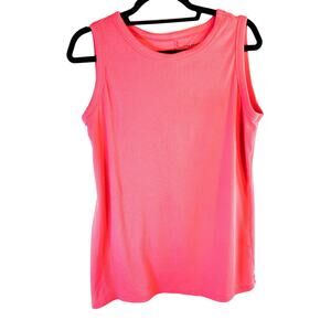 Y2K Coral Ribbed Tank Top Lane Bryant 18/20 Plus Size Sleeveless Core Basic
